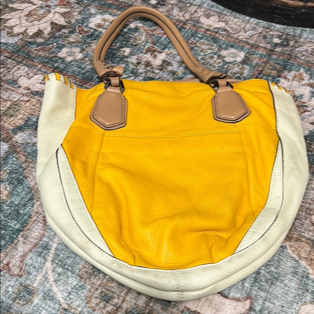 Yellow and Cream Tote Bag - Picture 4 of 5